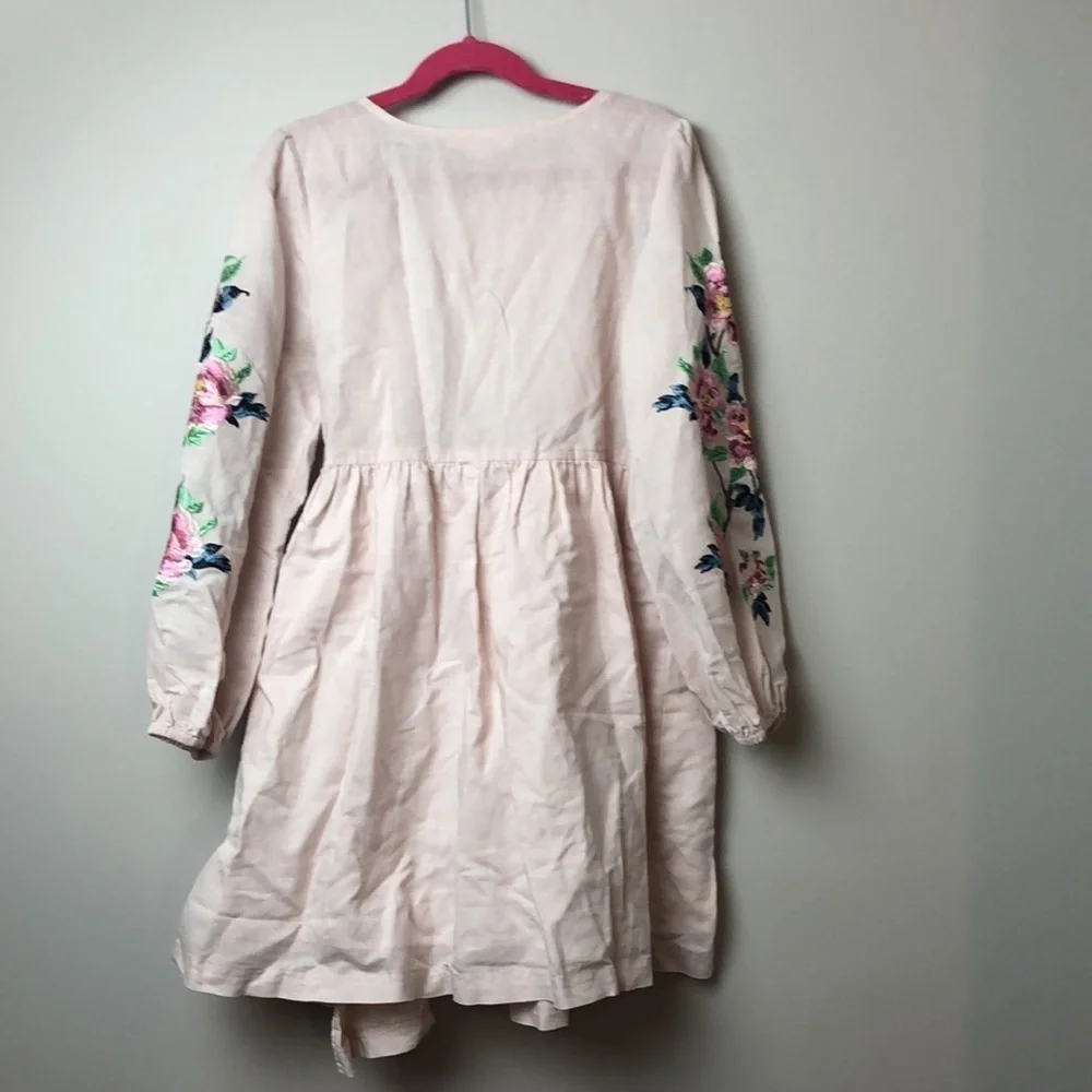 Petite Amalie dress with floral embroidery